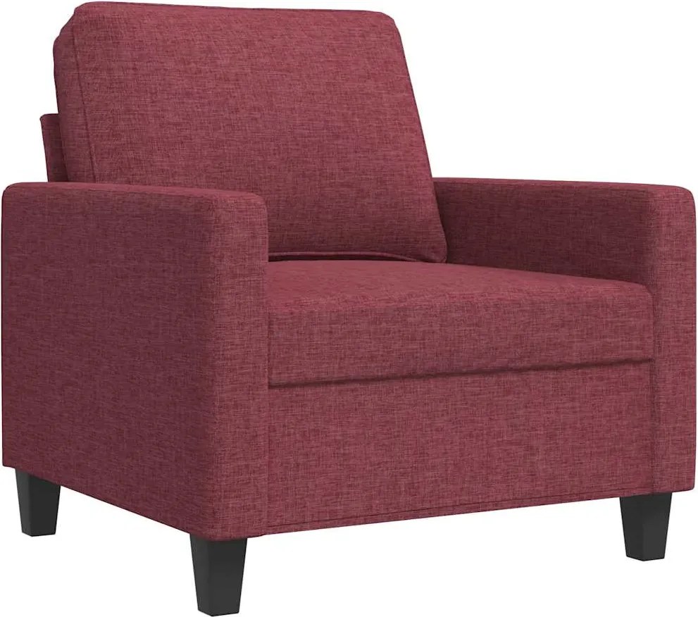 vidaXL Fotoliu canapea, roșu vin, 60 cm, material textil