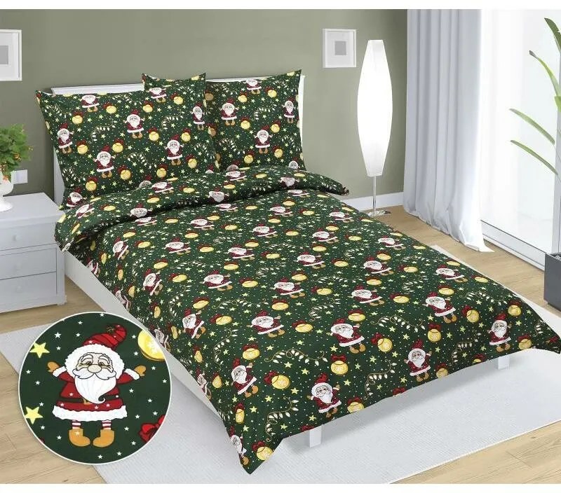 Bellatex Lenjerie de pat din bumbac de Crăciun Skřítek, 140 x 200 cm, 70 x 90 cm