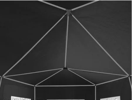 Deuba Sala de petreceri Rimini 3x6 m - pereti laterali + ferestre arcuite - antracit