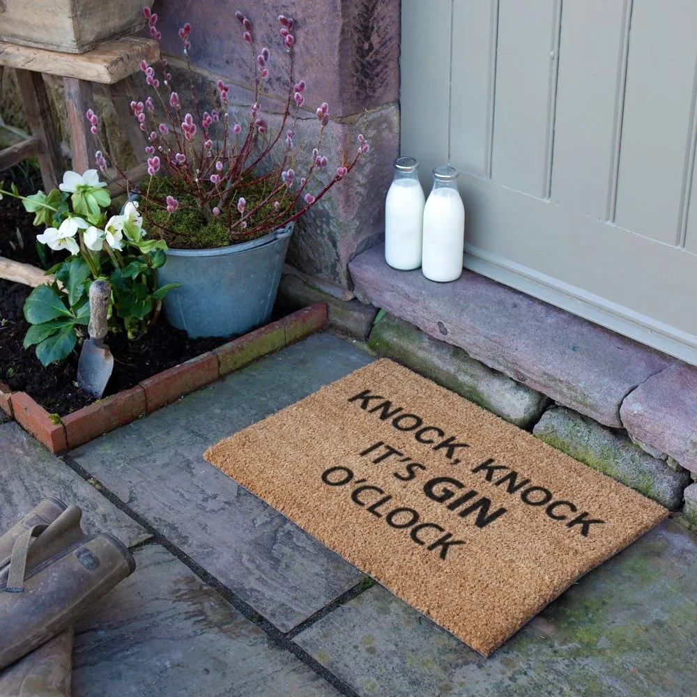 Covoraș de intrare din fibre de nucă de cocos 40x60 cm Gin O'Clock – Artsy Doormats