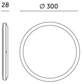 Plafonieră LED cu senzor pentru baie NIVERA LED/18W/230V IP54 d. 30 cm negru + telecomandă