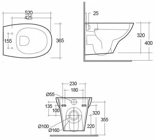 Set vas wc suspendat Rak Ceramics Morning cu capac si rezervor cu clapeta alba Geberit Delta