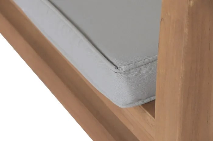 Set dining exterior din lemn de tec masiv, masă extensibilă 210–310 cm și 8 scaune, finisaj natural, „Java”