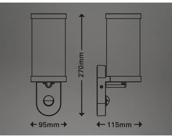 Aplică de exterior Briloner 3628-016 1xE27/12W/230V IP44 alb