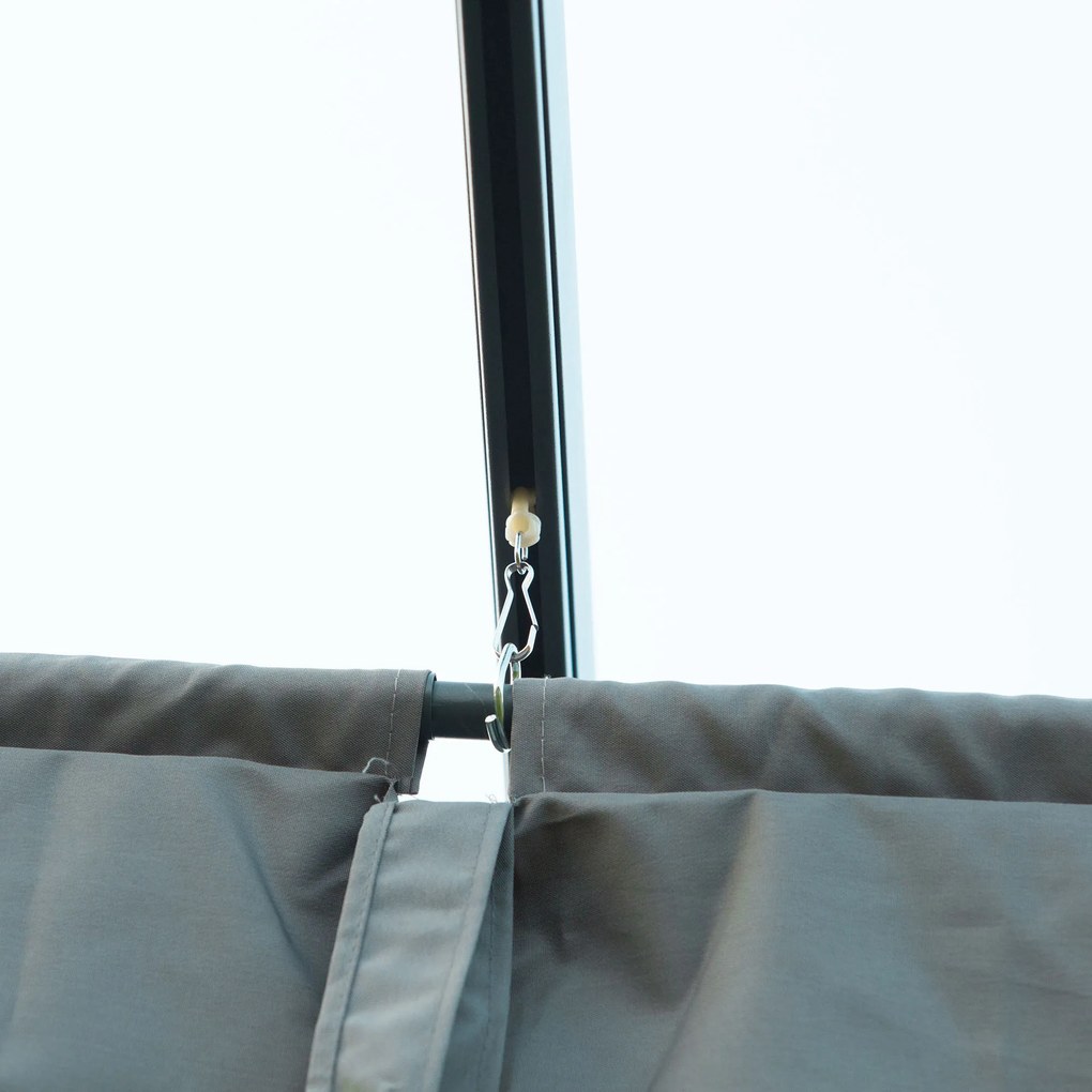 Outsunny Foisor Pergola cu Panza Glisanta pentru Exterior, 298 x 213 x 222 cm | Aosom Romania