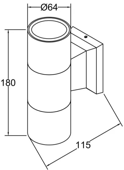 Aplică de exterior Maytoni O574WL-02GR BOWERY 2xGU10/50W/230V IP54 antracit