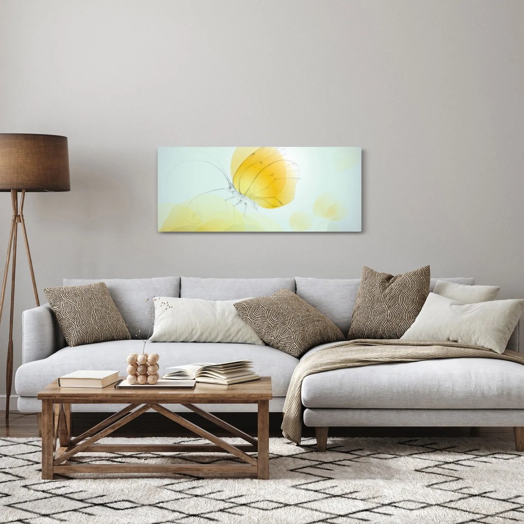 Tablou - Fluturele galben (120x50 cm)