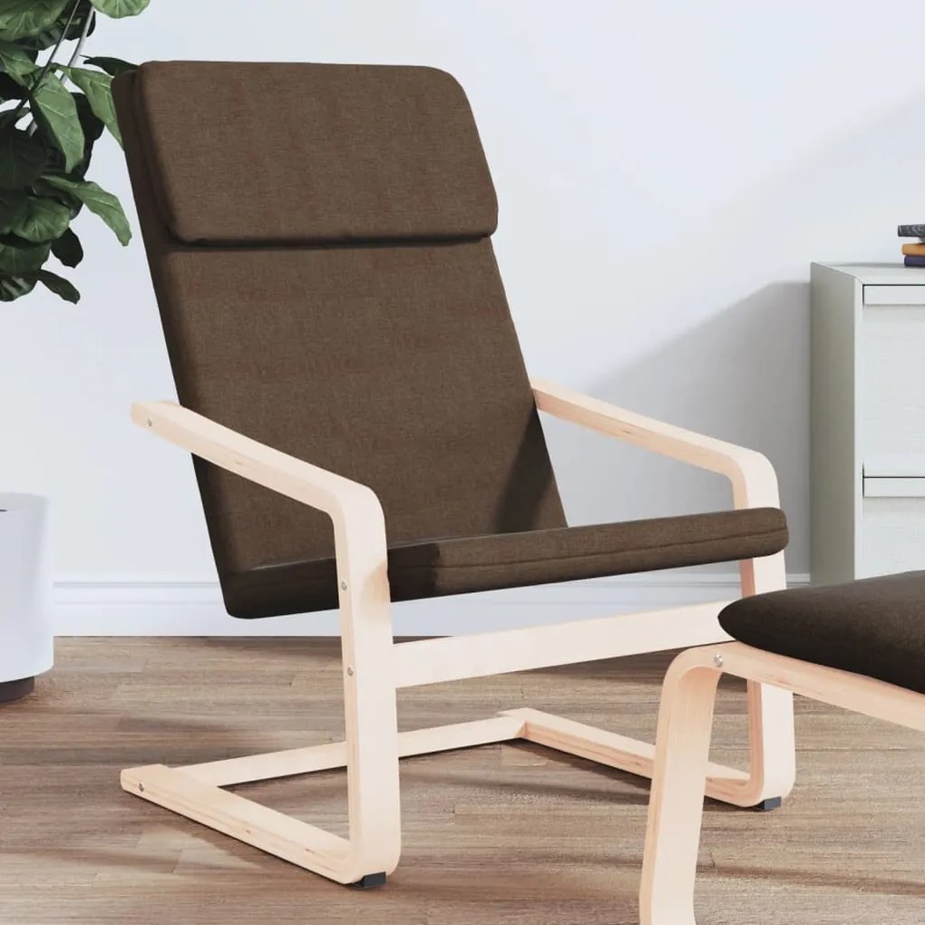 vidaXL Fotoliu rabatabil, maro închis, material textil