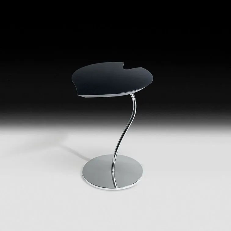 Masuta design LUX cu blat in forma de frunza, LEAF STEEL negru 7511942.96