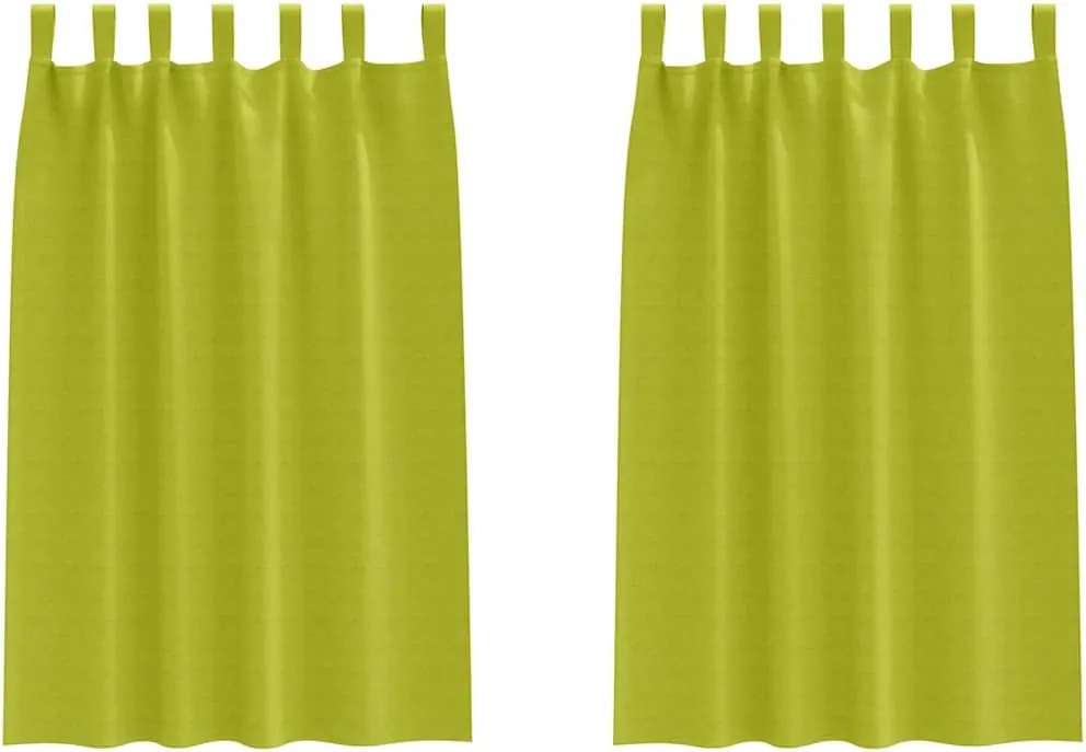 vidaXL Perdele Opaque cu Inel 2 pcs Verde 175 x 140 cm Poliester
