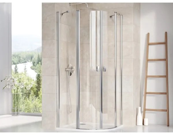 Ravak XA244401010 - Cadă de duș în formă de sfert de cerc ELIPSO 80x80 cm, albă