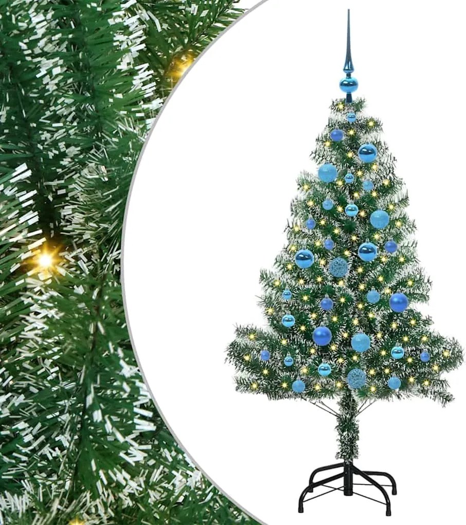 vidaXL Pom de Crăciun artificial cu zăpadă imitată și lumină LED