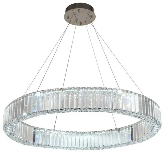 Lustră LED dimabilă pe cablu LED/50W/230V 3000-6500K crom + telecomandă