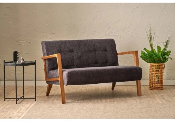 Canapea TUMI, 2 locuri, gri antracit