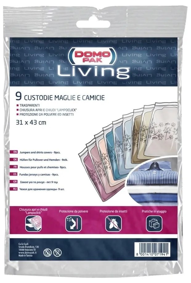 Set 9 huse îmbrăcăminte Domopak Living