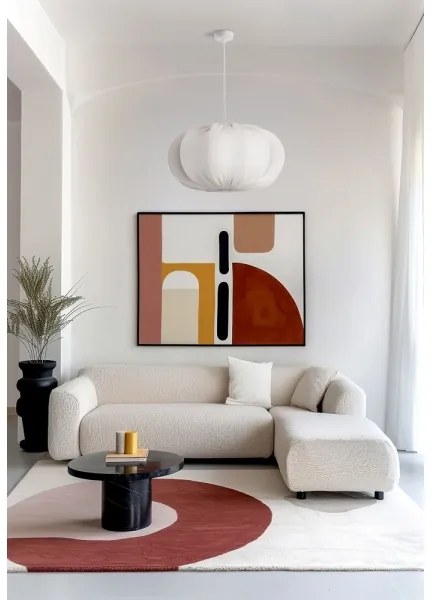 Lustru suspendat pe cablu CAFEE, 1x E27, 40W, 230V, Ø 52 cm, alb