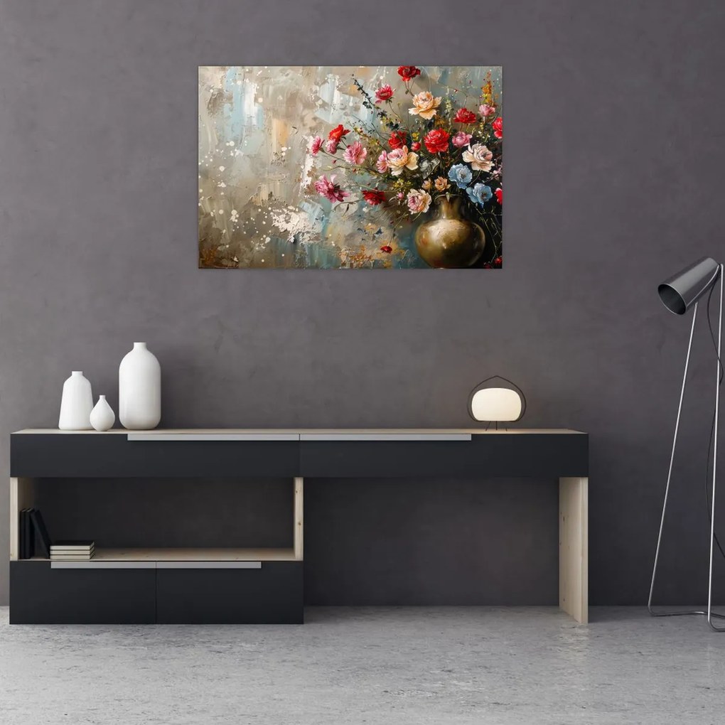 Tablou - Vaza de flori (90x60 cm)