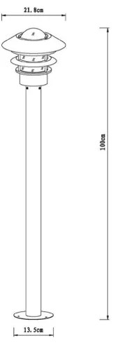 Lucide 11874/99/12 - Lampă exterior ZICO 1xE27/60W/230V IP 44