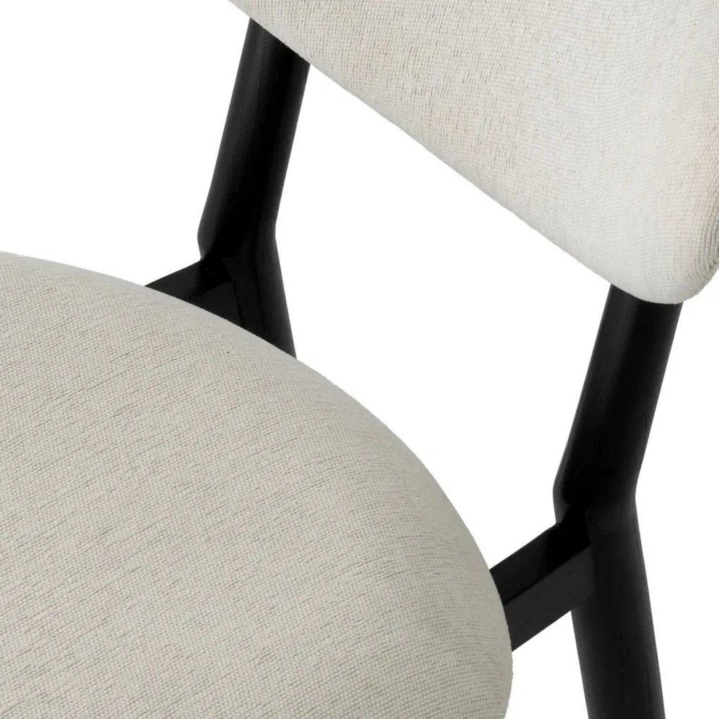 Scaun design elegant LUX Allston, sentier cream/ negru