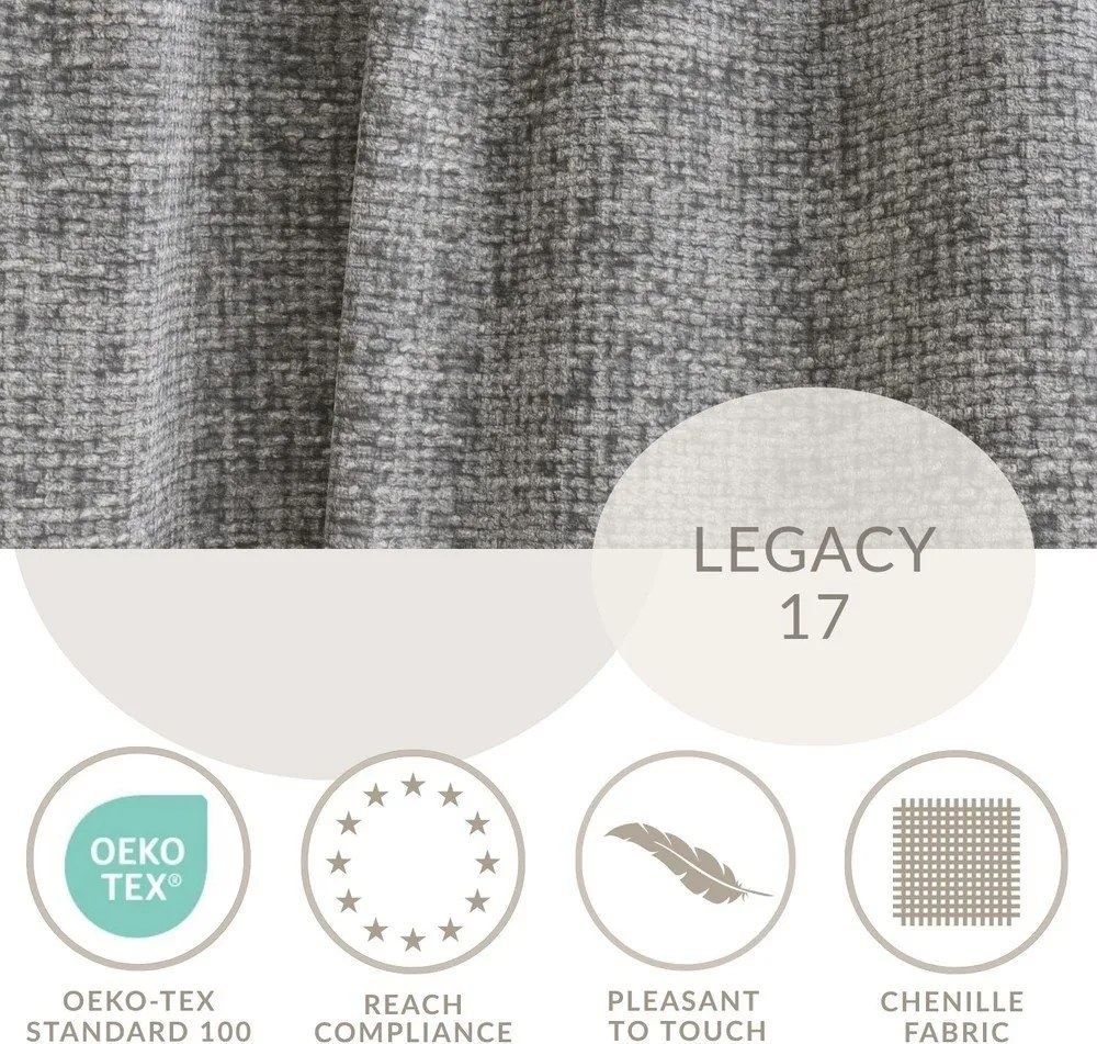 Colțar gri extensibil/cu spațiu de depozitare cu tapițerie din chenille (cu colț pe partea stângă/cu șezlong) Leon – Maison de Rêve