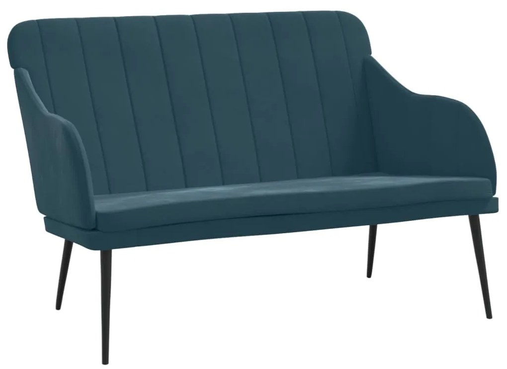 351473 vidaXL Bancă, albastru, 110x76x80 cm, catifea