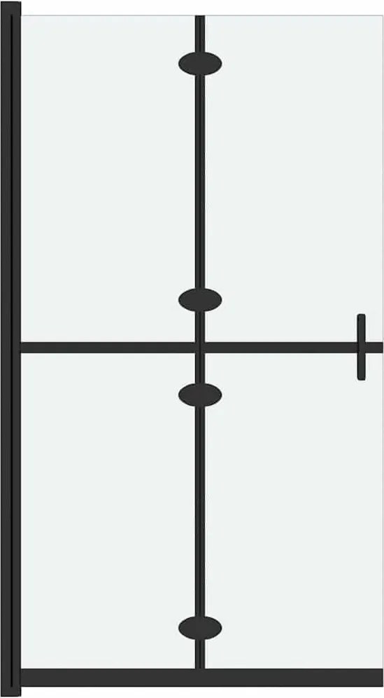 vidaXL Perete de duș walk-in pliabil, 70x190 cm, sticlă ESG mată