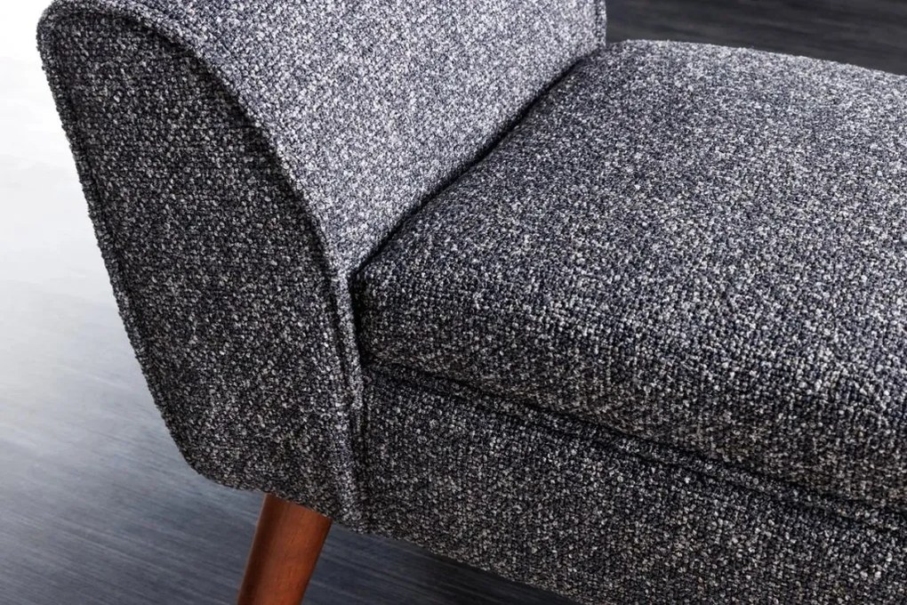 Bancheta eleganta, Tapitata Tesatura Bouce, Antracit, Scarlett 90cm