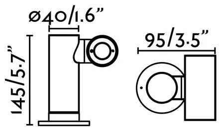 Mini stalp LED cu proiector directionabil IP65 SPY-1