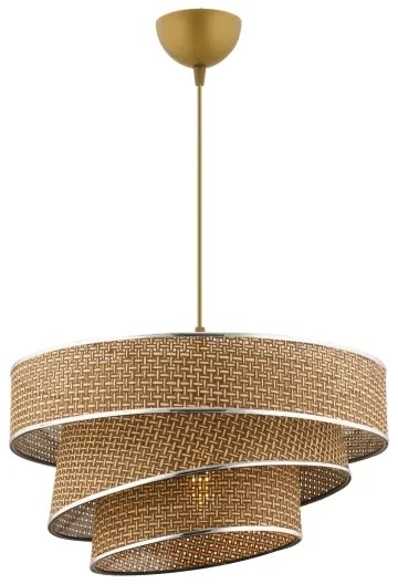 Lustră pe cablu COUPER 1xE27/60W/230V maro/crom lucios