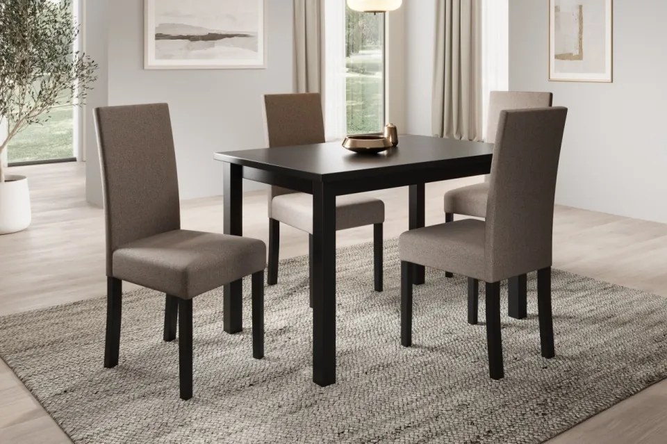 Scaun tapitat, din lemn, Nola II, ADRK Furniture (Culoare: Sonoma / Opium 20)