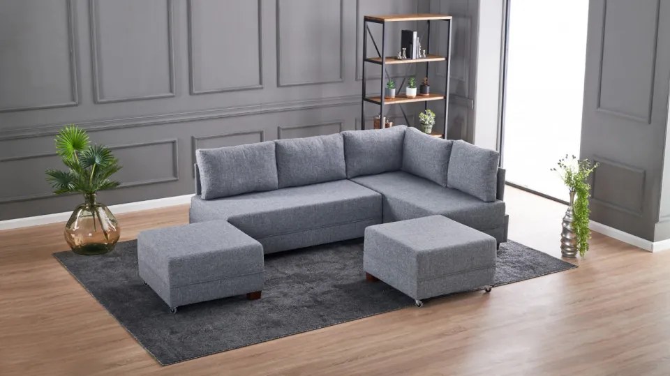 Coltar Extensibil Fly Corner Sofa Bed Right, Gri
