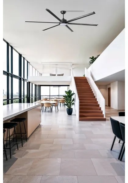 Ventilator LED dimabil de tavan FARO 34207-130 ROTTERDAM XXL LED/32W/230V negru d. 250 cm + telecomandă