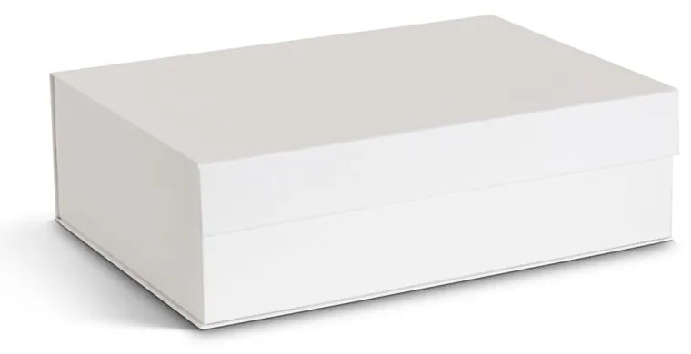 Cutii de depozitare albe 3 buc. din carton cu capac 42,5x29,5x13 cm Kian Paper Laminate – Bigso