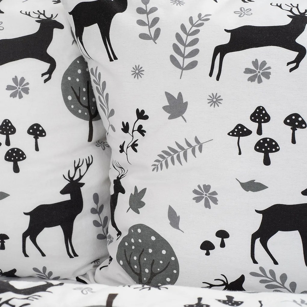 Lenjerie de pat din flanel 4Home Autumn Forest,220 x 200 cm, 2 buc. 70 x 90 cm, 220 x 200 cm, 2 buc. 70 x 90 cm