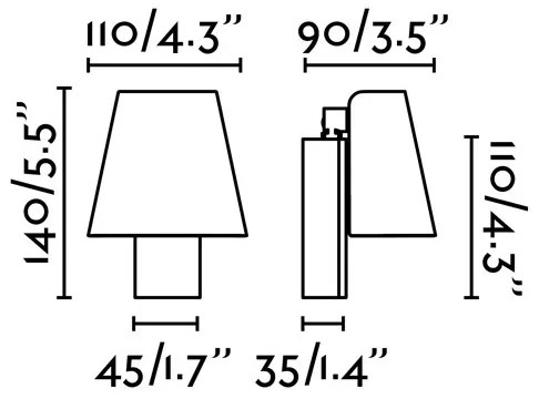 Aplica perete LED stil modern minimalist LE PETIT neagra 62162