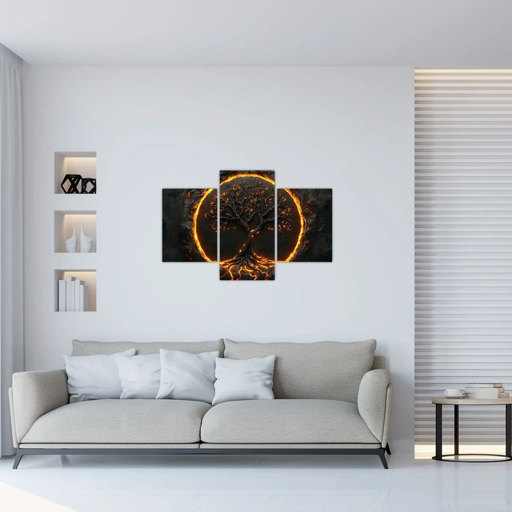 Tablou – Arborele vieții în lavă II. (90x60 cm)