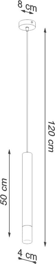 Lustră neagră din metal ø 8 cm Vittoria – Sollux