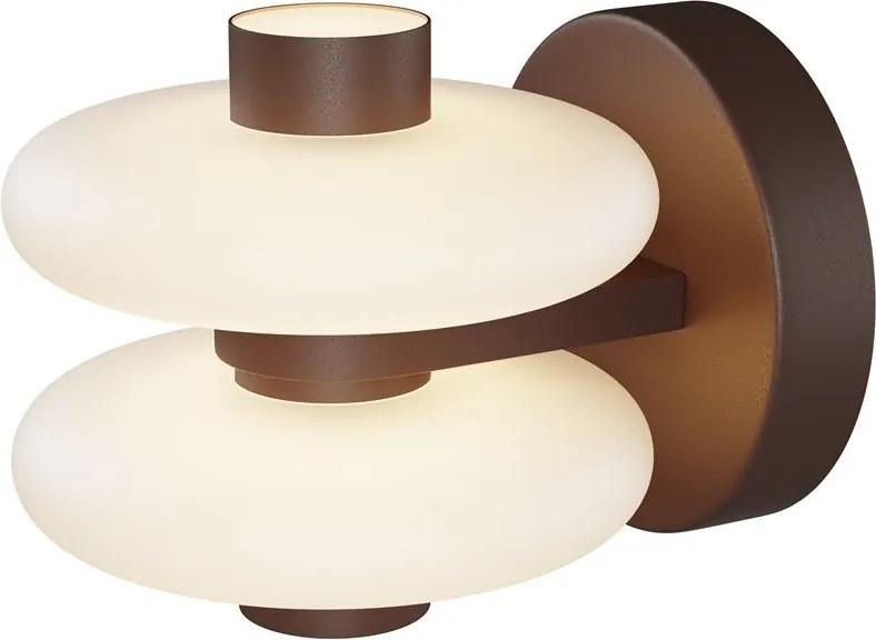 Aplica de perete LED metal maro, sticla Nuvem