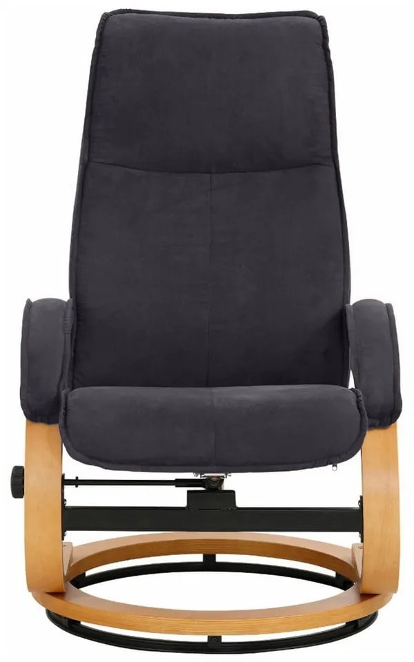 Set fotoliu și taburet cu tapițerie textilă Støraa Rika, gri