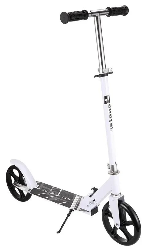 Trotineta copii si adolescenti NOVOKIDS™ Fusion EVO PRO, Maxim 100 kg, Functie Super Brake, Maner reglabil pe inaltime, Diametru roata 200 mm, Alb