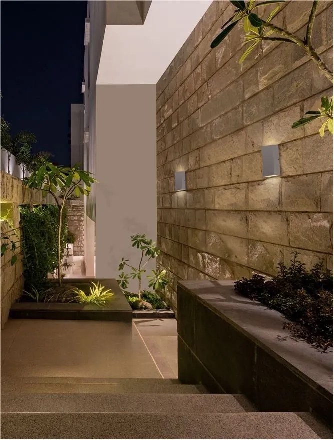 Mini Aplica iluminat exterior ambiental BOXY alb