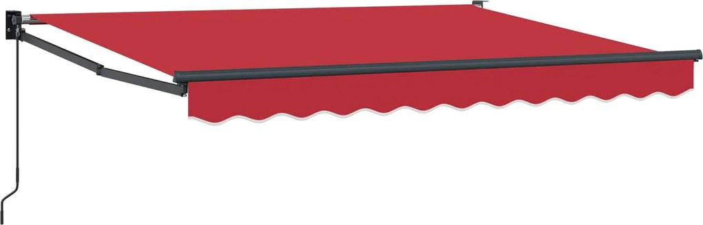 vidaXL Copertină retractabilă manuală Roșu 3,5 x 2 m