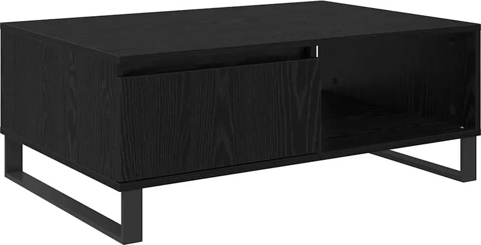 vidaXL Masă de cafea Stejar Negru 90 x 60 x 35 cm Lemn compozit