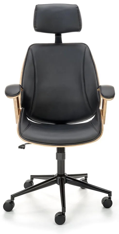 Scaun de birou Ignazio, negru / nuc