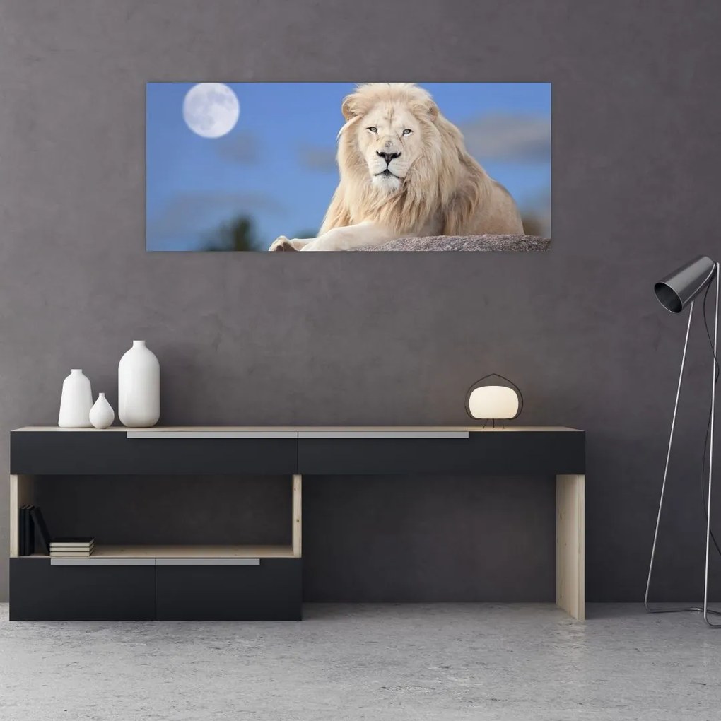 Tablou - Leu alb (120x50 cm)