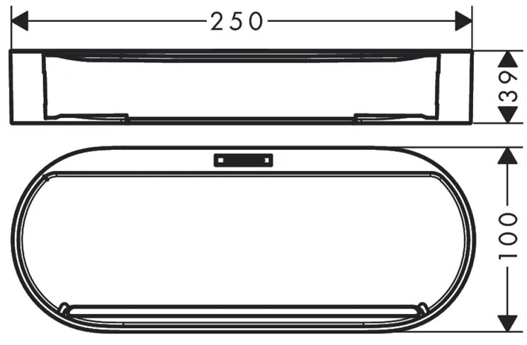 Cos de depozitare, Hansgrohe, WallStoris, negru mat