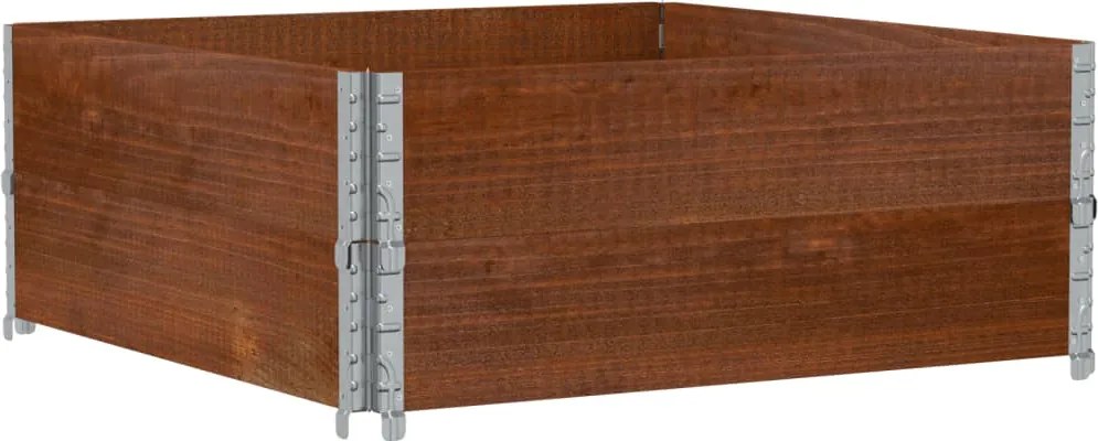 vidaXL Jardinieră de grădină, maro, 100x100 cm, lemn masiv de pin