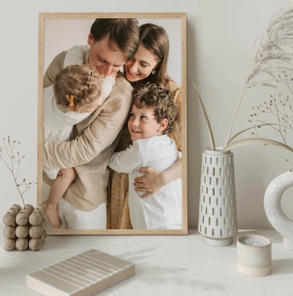 INSPIO Fotografie imprimată cu ramă din lemn, din fotografia ta