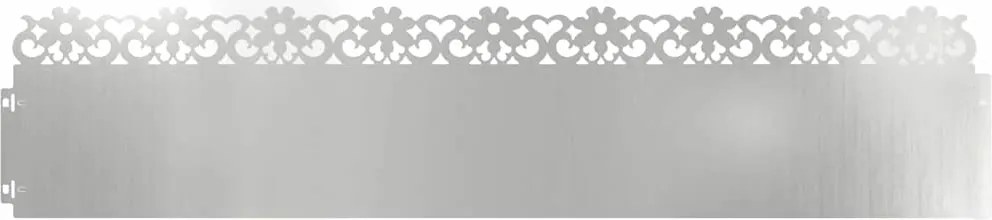 vidaXL Borduri pentru gazon 10 pcs Argintiu 103 x 0,05 x 22 cm