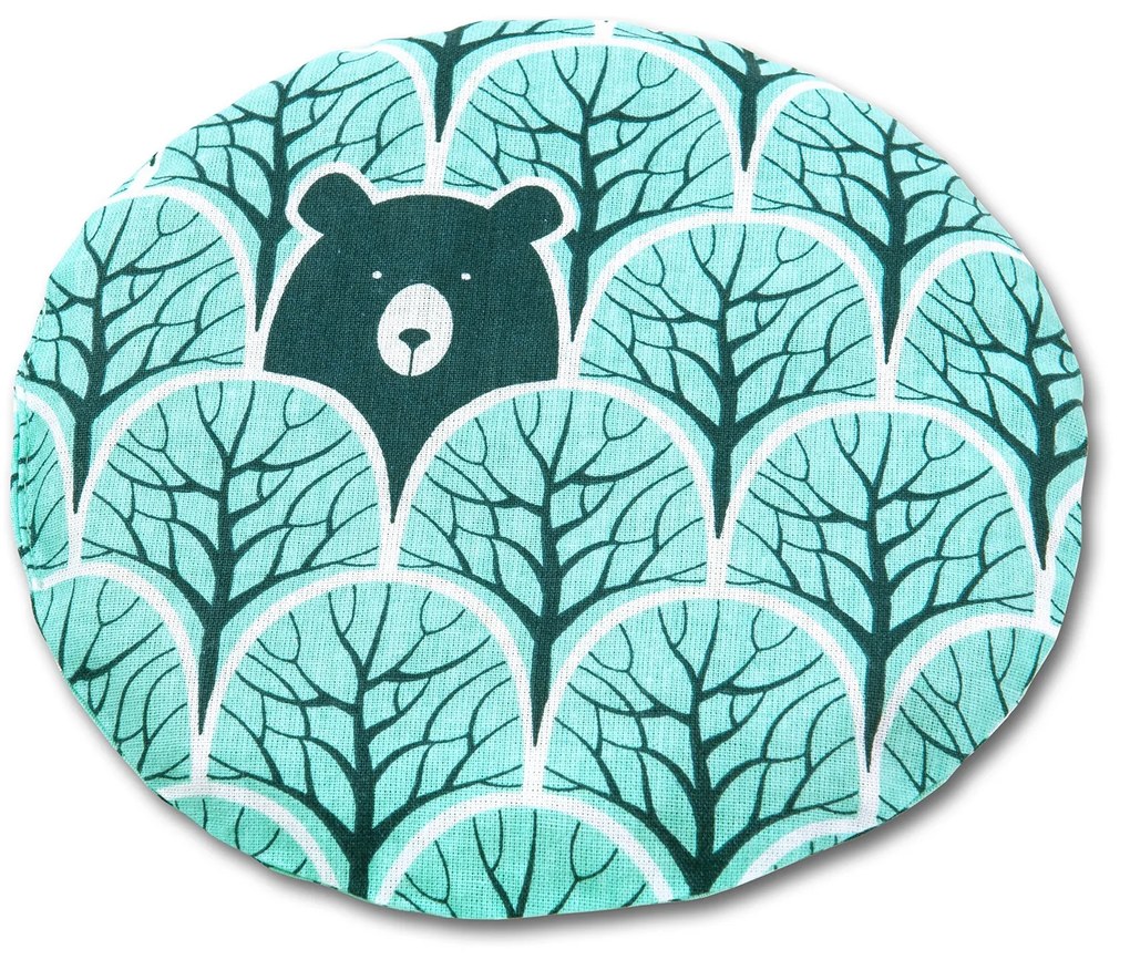 Perna anticolici cu samburi  cirese,Kidizi Animals Mint, turcoaz, 19 cm